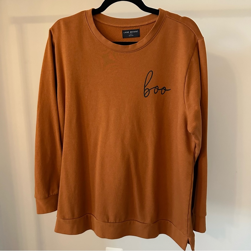 Lane Bryant Rust 'boo' Graphic Sweatshirt